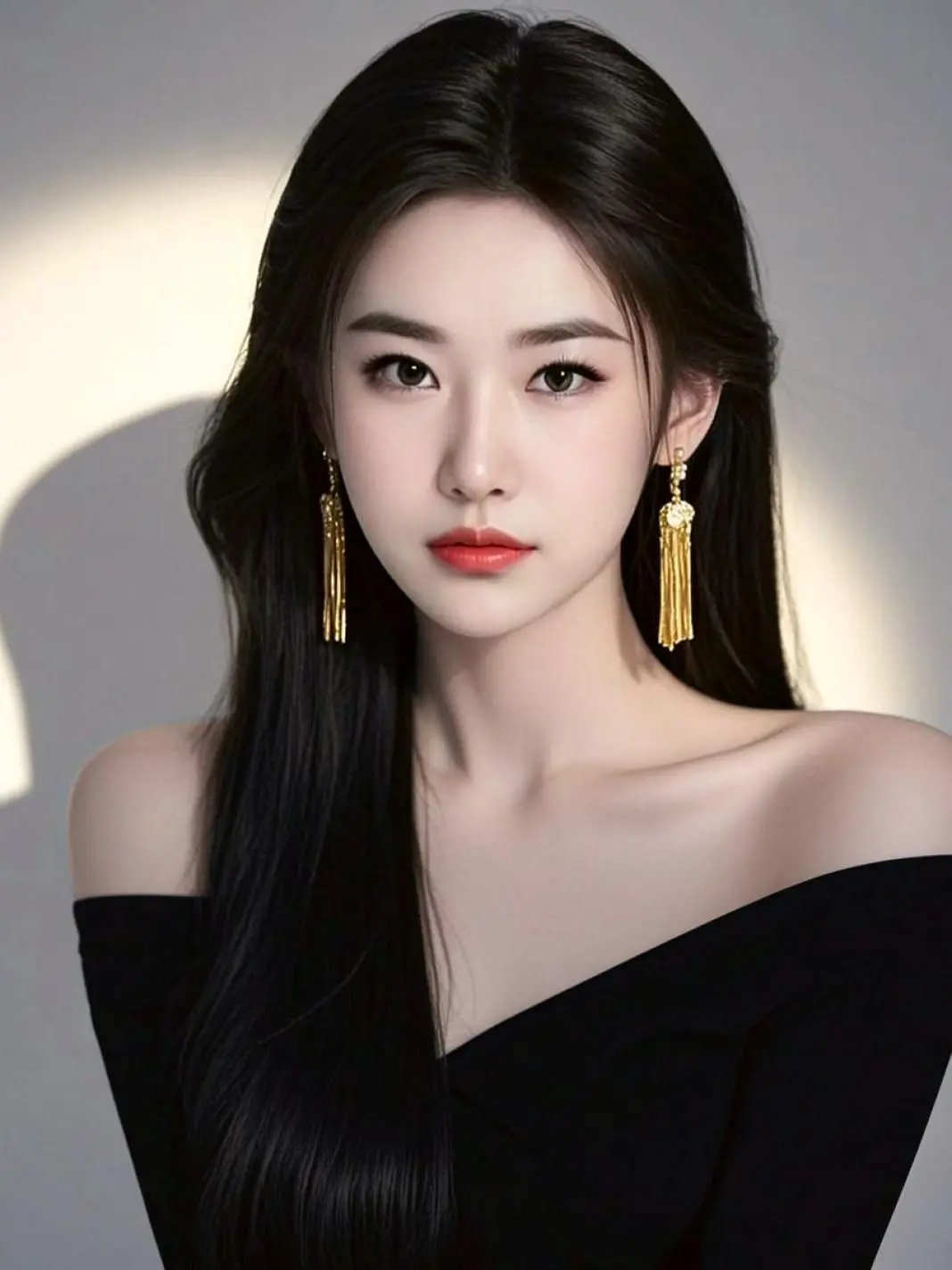 AI黑裙氛围感写真 随变ai随便玩