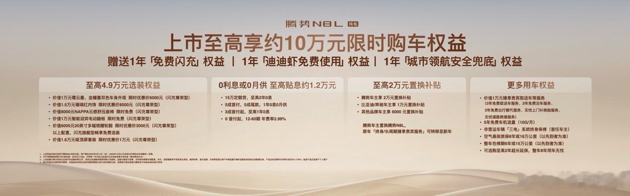 说句实在的，传统豪华靠Logo，新豪华真得靠科技。9月14日上市的腾势N8L纯电