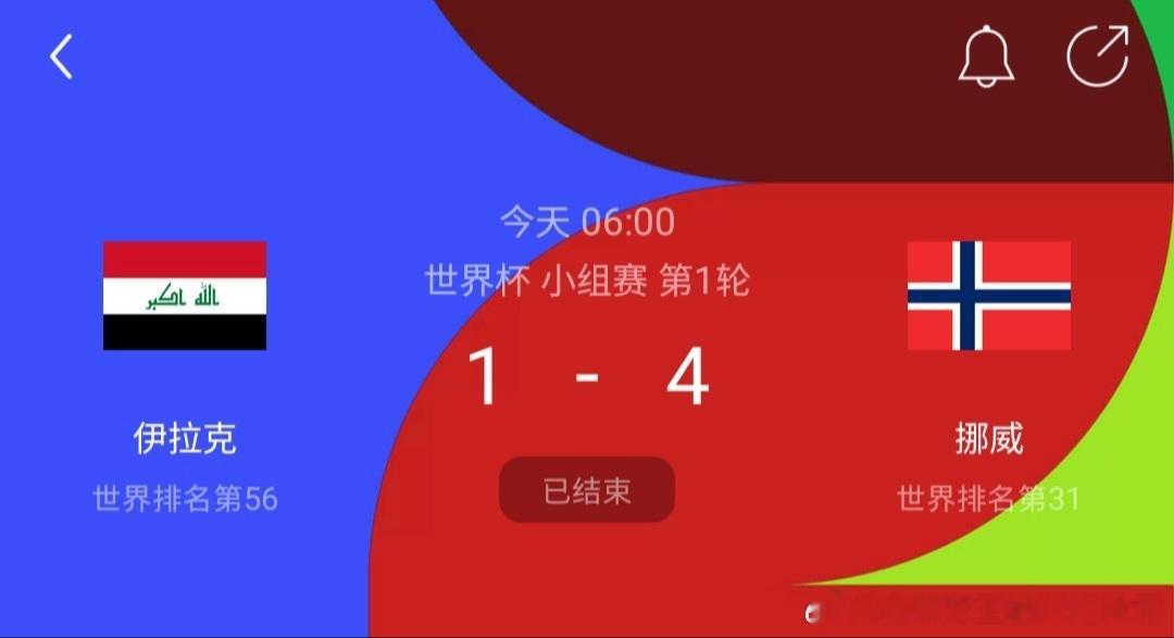 哈兰德梅开二度挪威4-1伊拉克，哈兰德世界杯首秀双响，厄斯蒂高替补建功。 