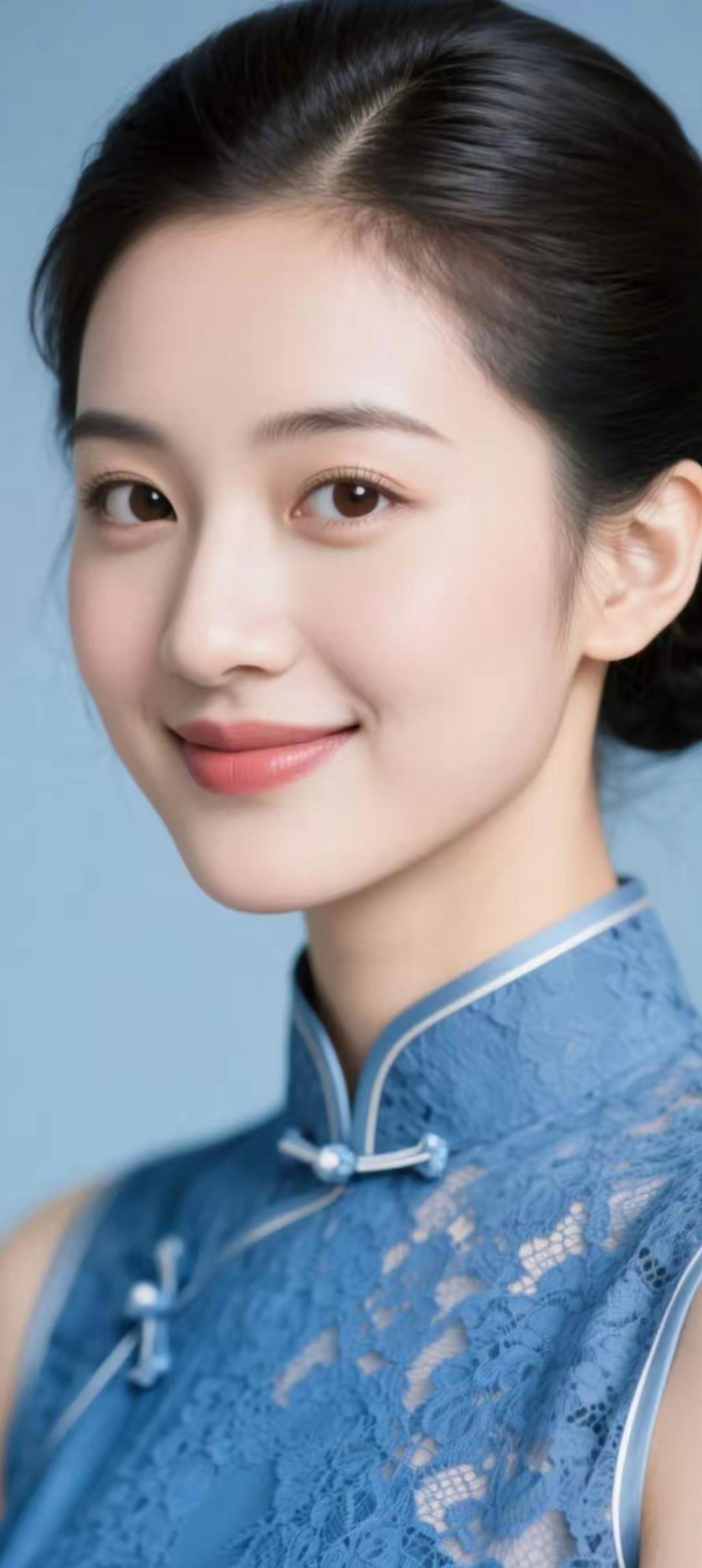 温柔蓝调，优雅气质，笑靥如花，古典与现代的完美融合。