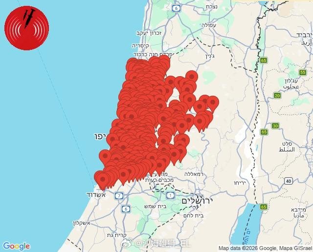 伊朗人向以色列中部地区发射了一波次10枚弹道导弹，这是新一轮战争以来对以色列的最