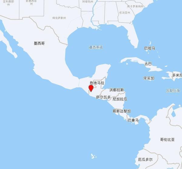 【欧洲地中海地震中心】发布，2025-11-13 04:19:01 在 危地马拉