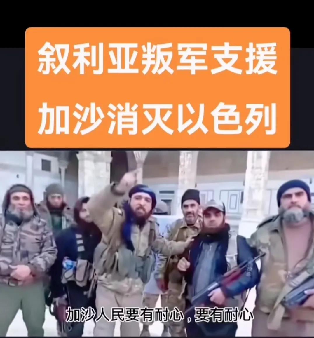 这里面就有意思了！叙利亚的叛军支持加沙人面！这里面就太有戏了！

支持加沙的人，
