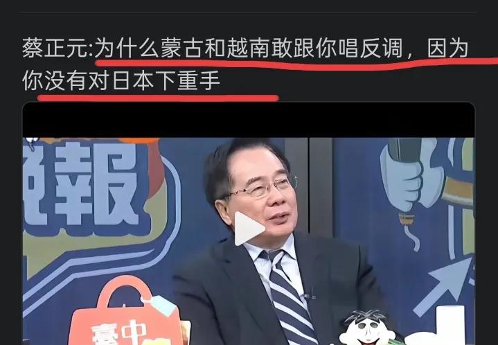 蔡正元也犯了冒进的错误，我们不动手，是还有些条件不成熟，再过十几二十年看看，肯定