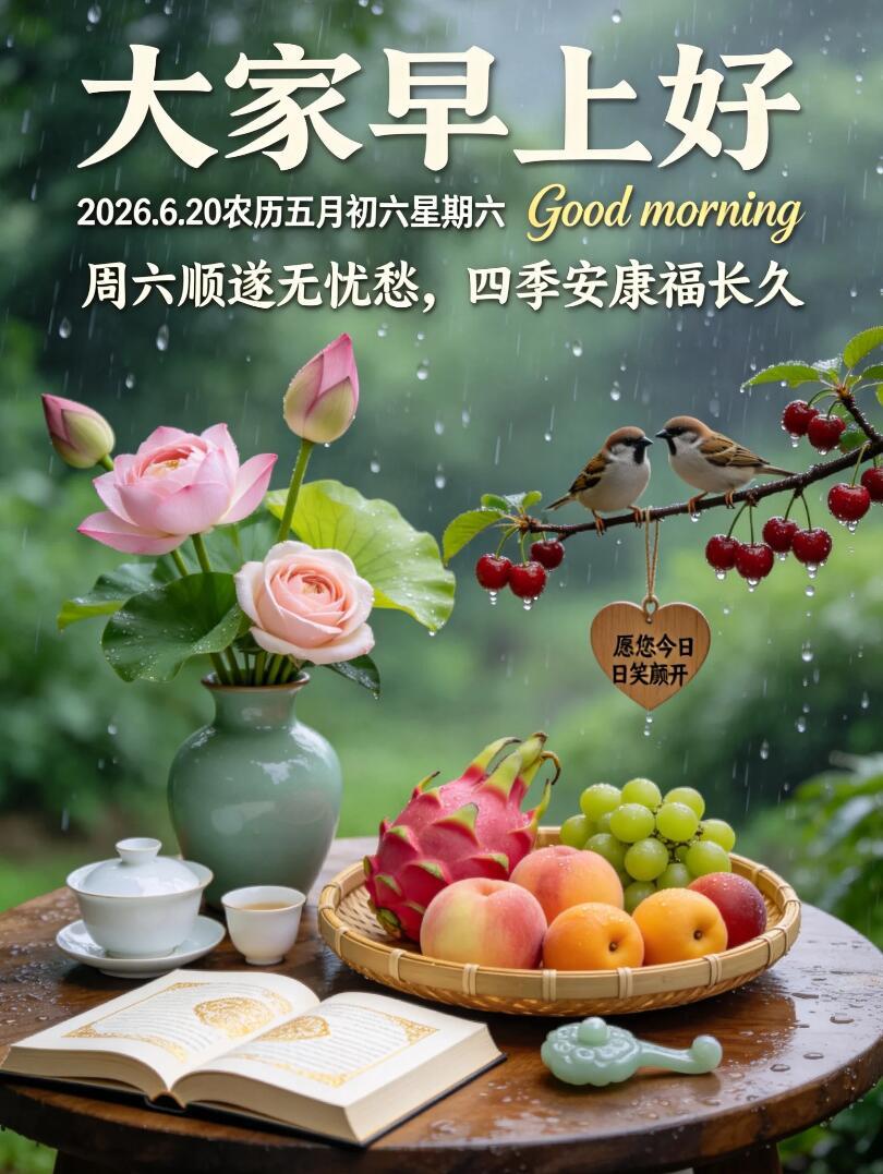 2026.6.20周六早安祝福图片壁纸拿图吱一声噢～ 