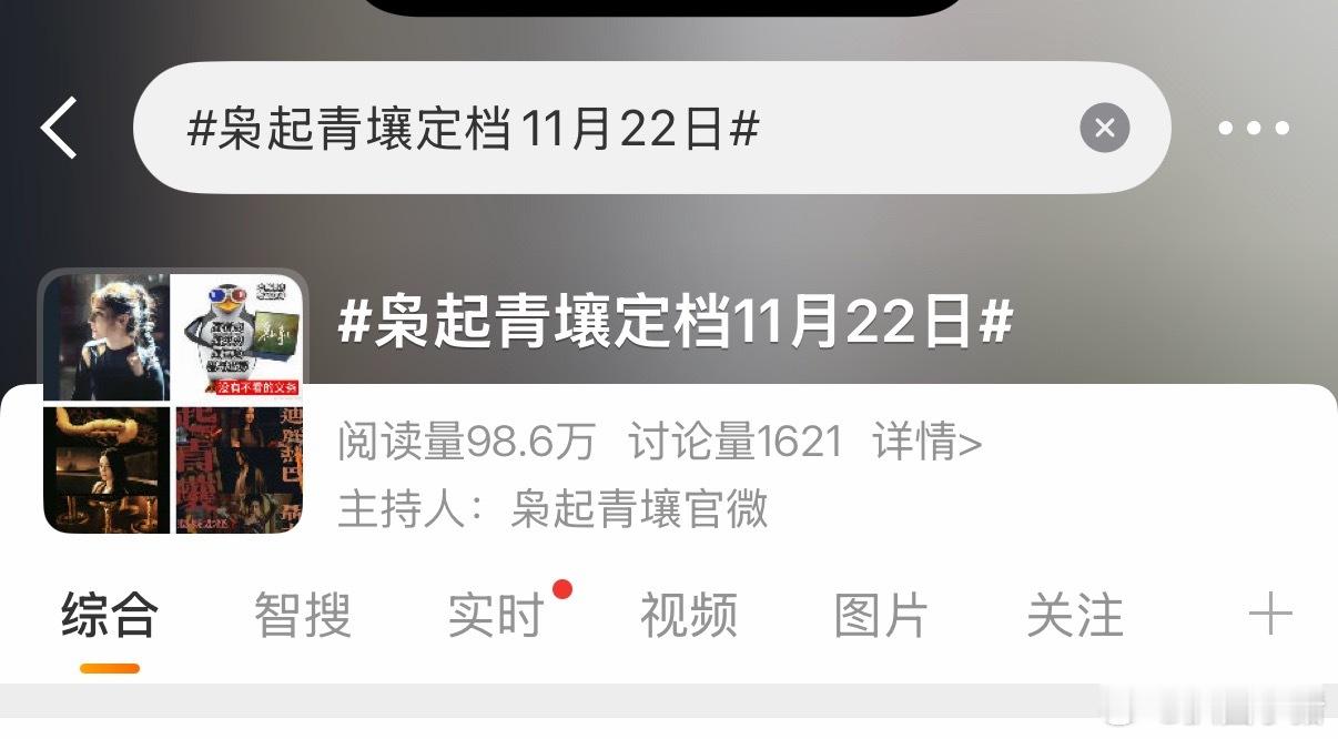 迪丽热巴 陈星旭《枭起青壤》定档11月22日！马上了 