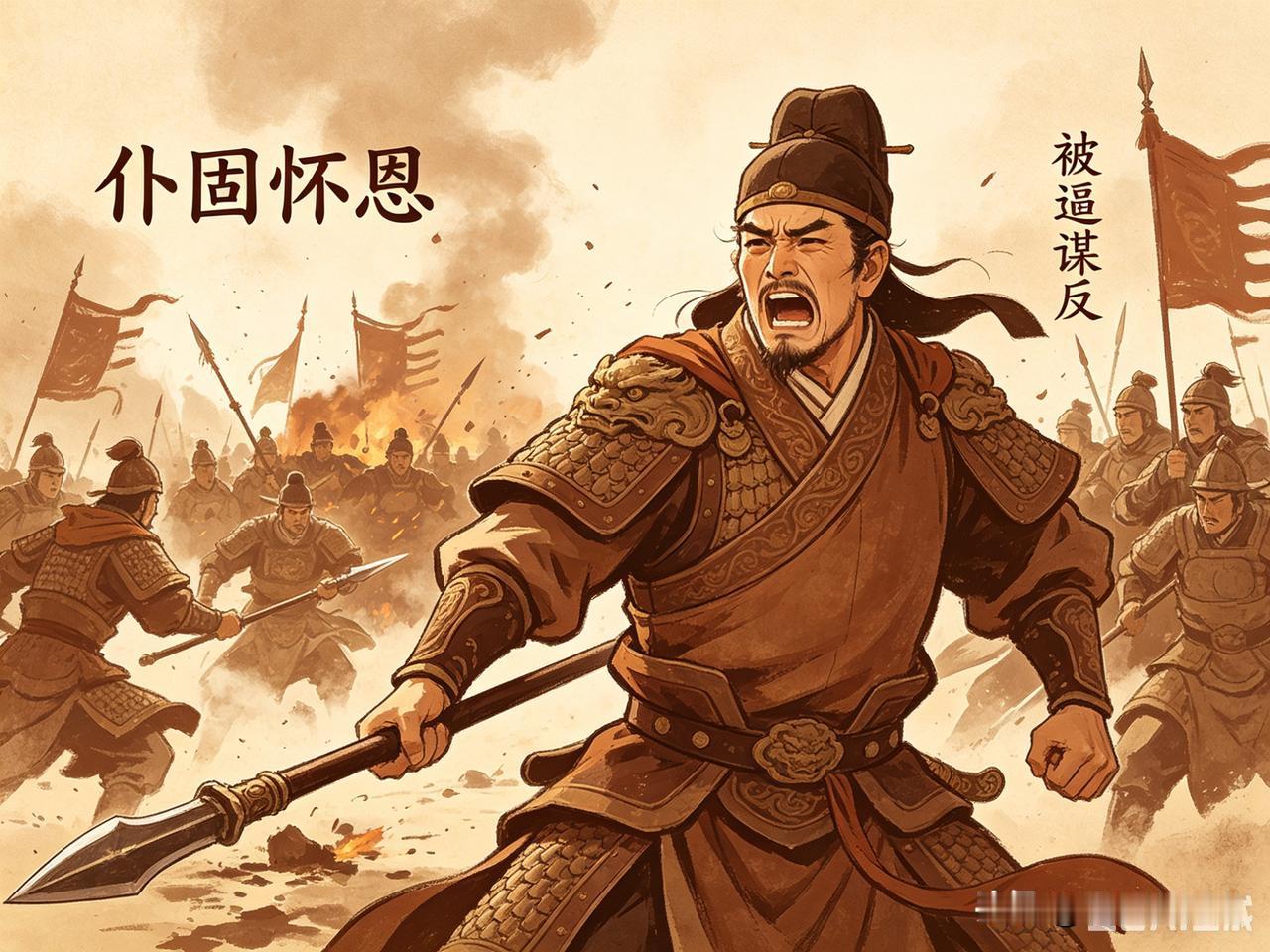 大唐凌烟阁上，功臣画像面向北方，享尽无上荣光。仆固怀恩的画像曾高居首位，力压郭子