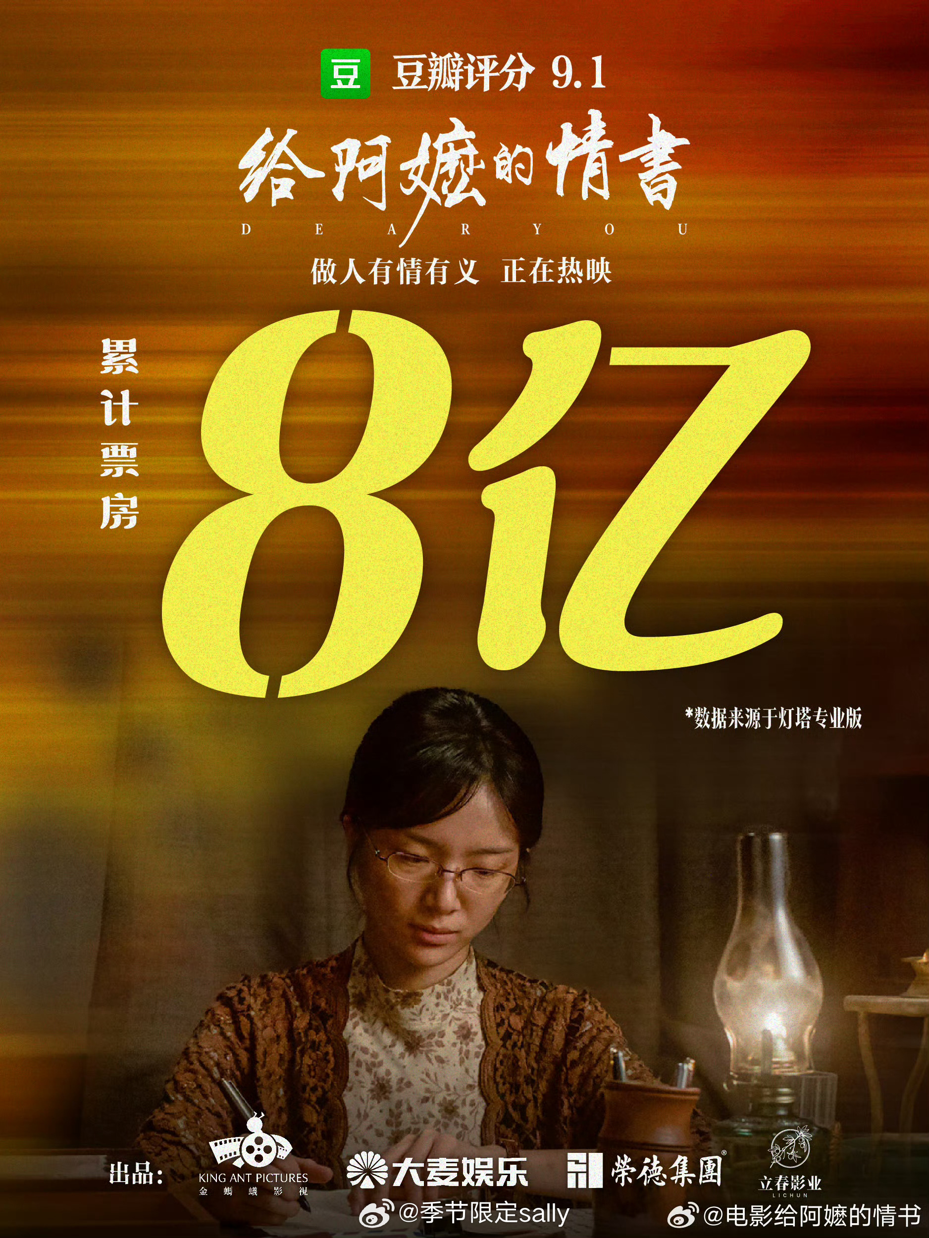 给阿嬷的情书票房破8e了