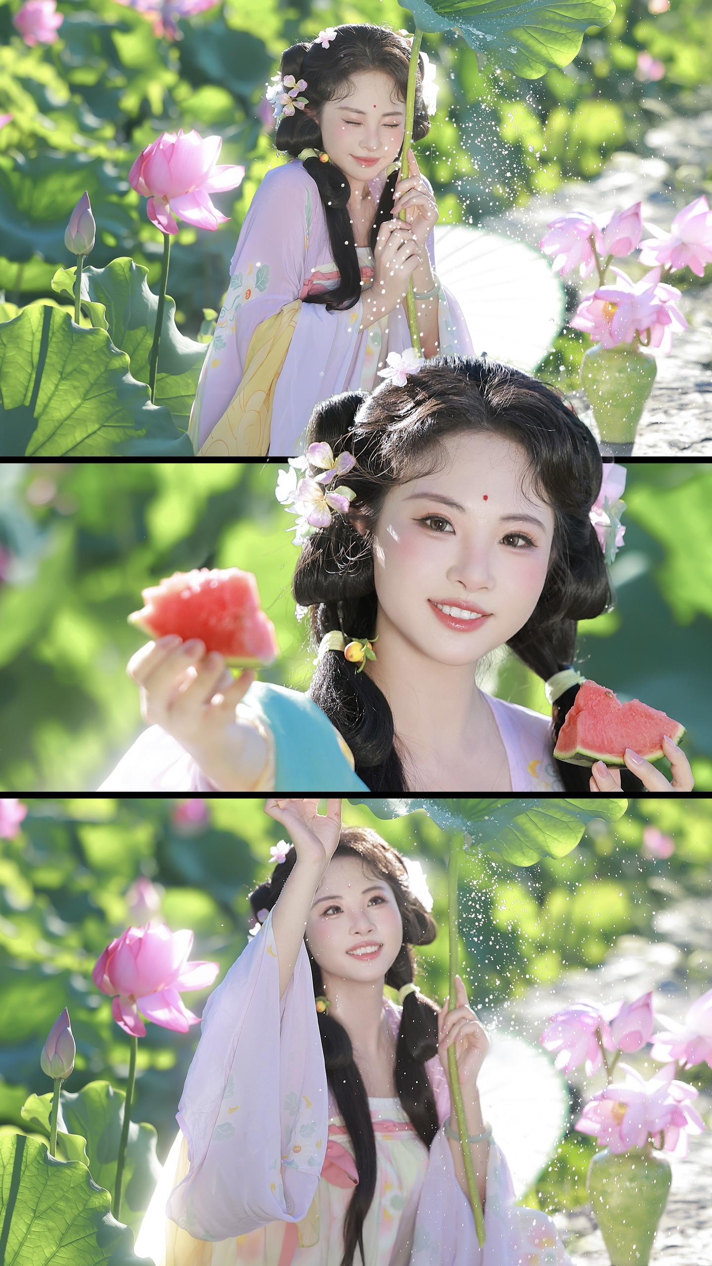 我可没见过除我以外的荷花精『客』。好可爱！