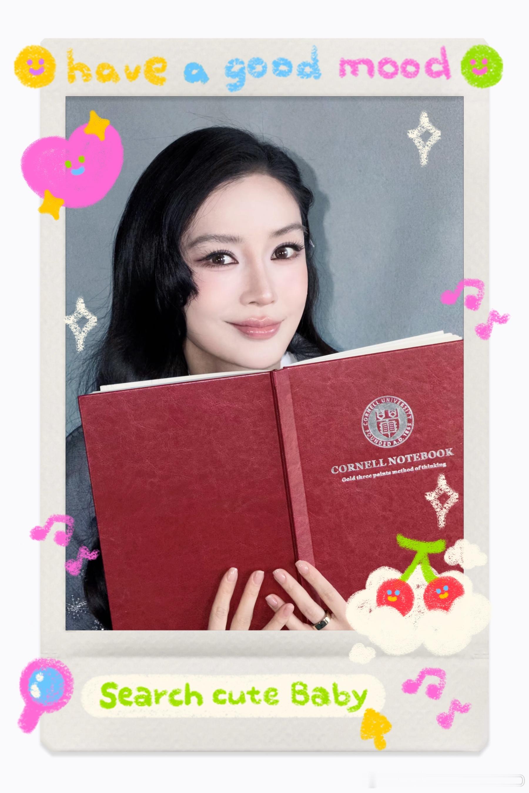 Angelababy看秀仪态angelababy卷发公主头 是我们的青春女大啊a