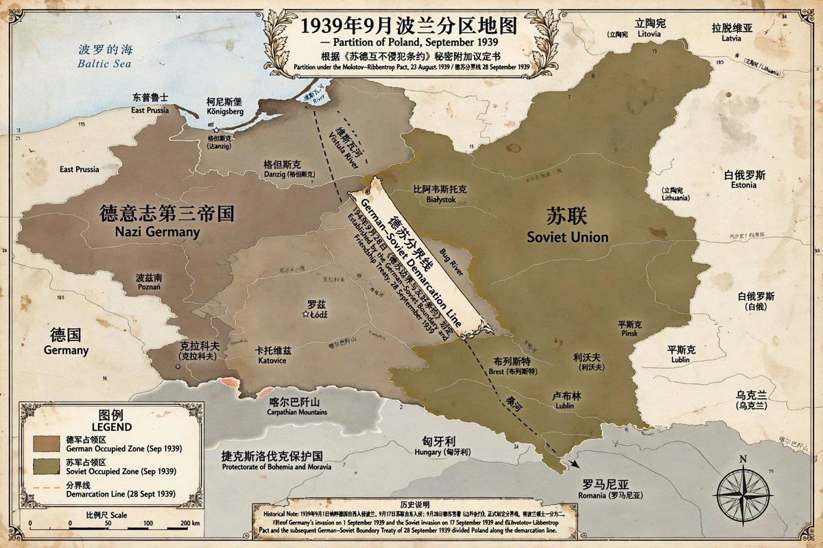 9月17日是波兰的苏联入侵周年纪念日。
1939年9月1日德国入侵波兰，二战爆发