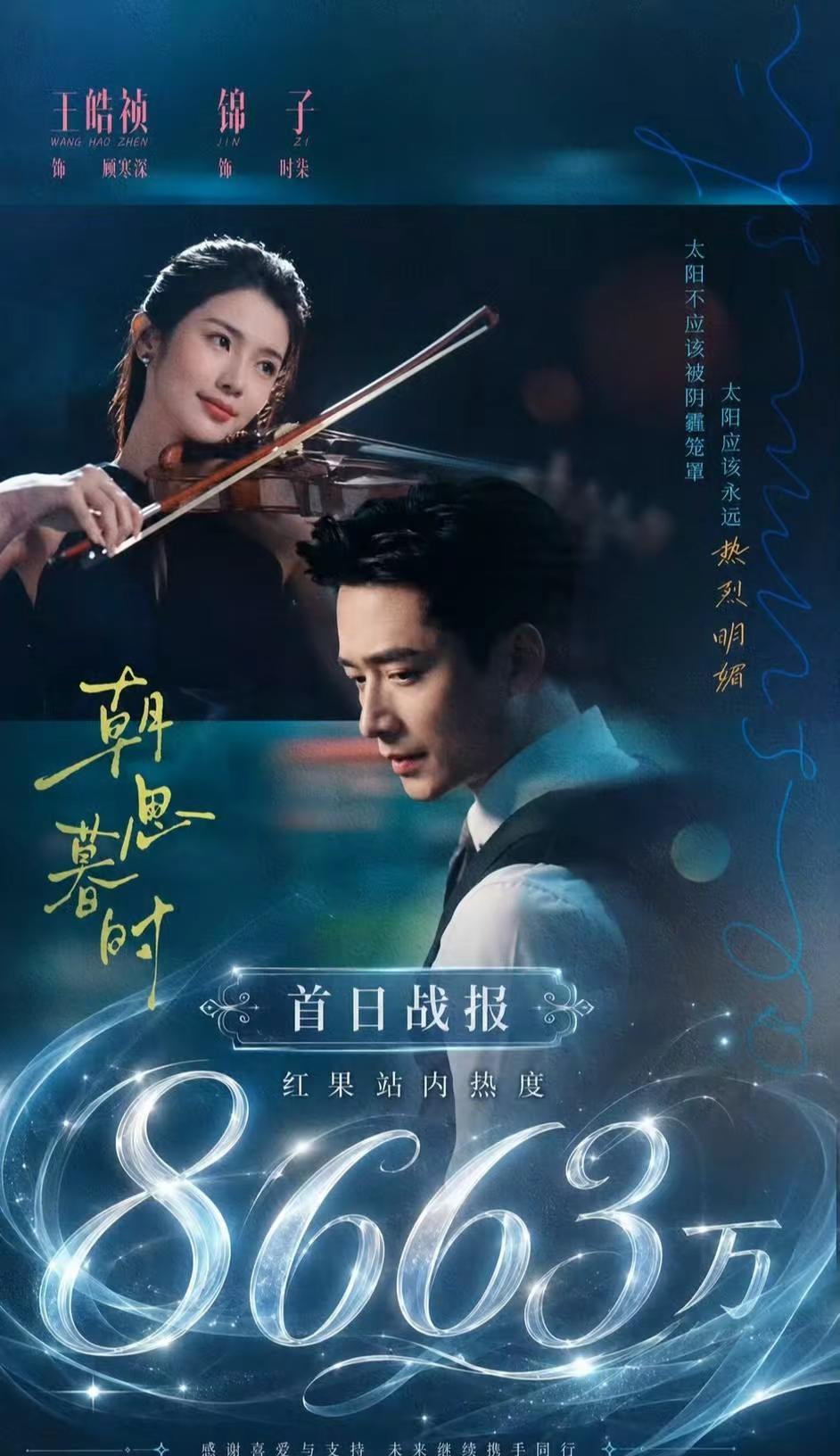 分享王皓祯精彩创作感想，恭喜🎉🎉《朝思暮时》红🍎首播热度8663万🥳🥳