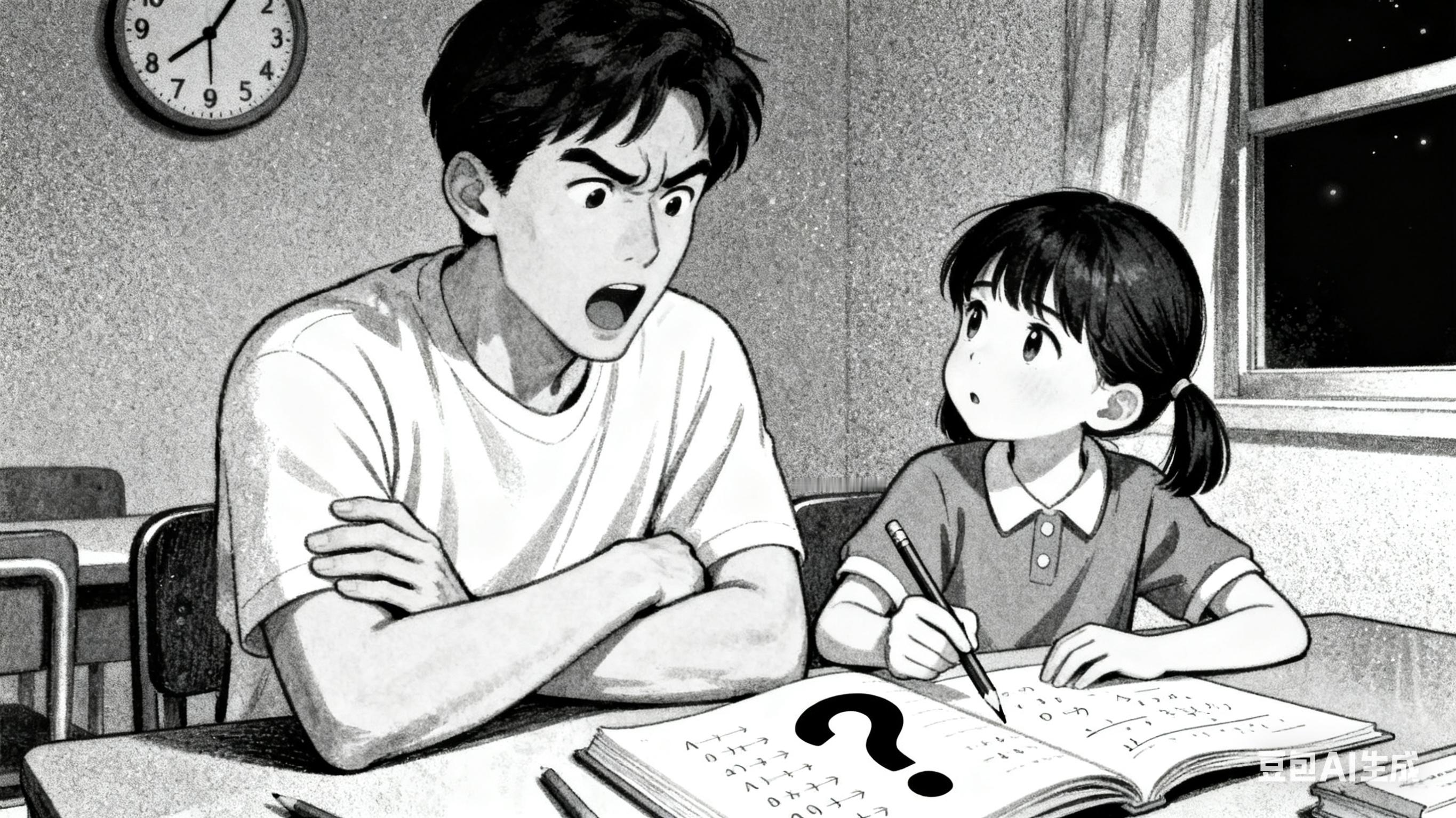 请问如何做到给孩子辅导作业不生气不惆怅，6道数学加减乘除计算题错5题