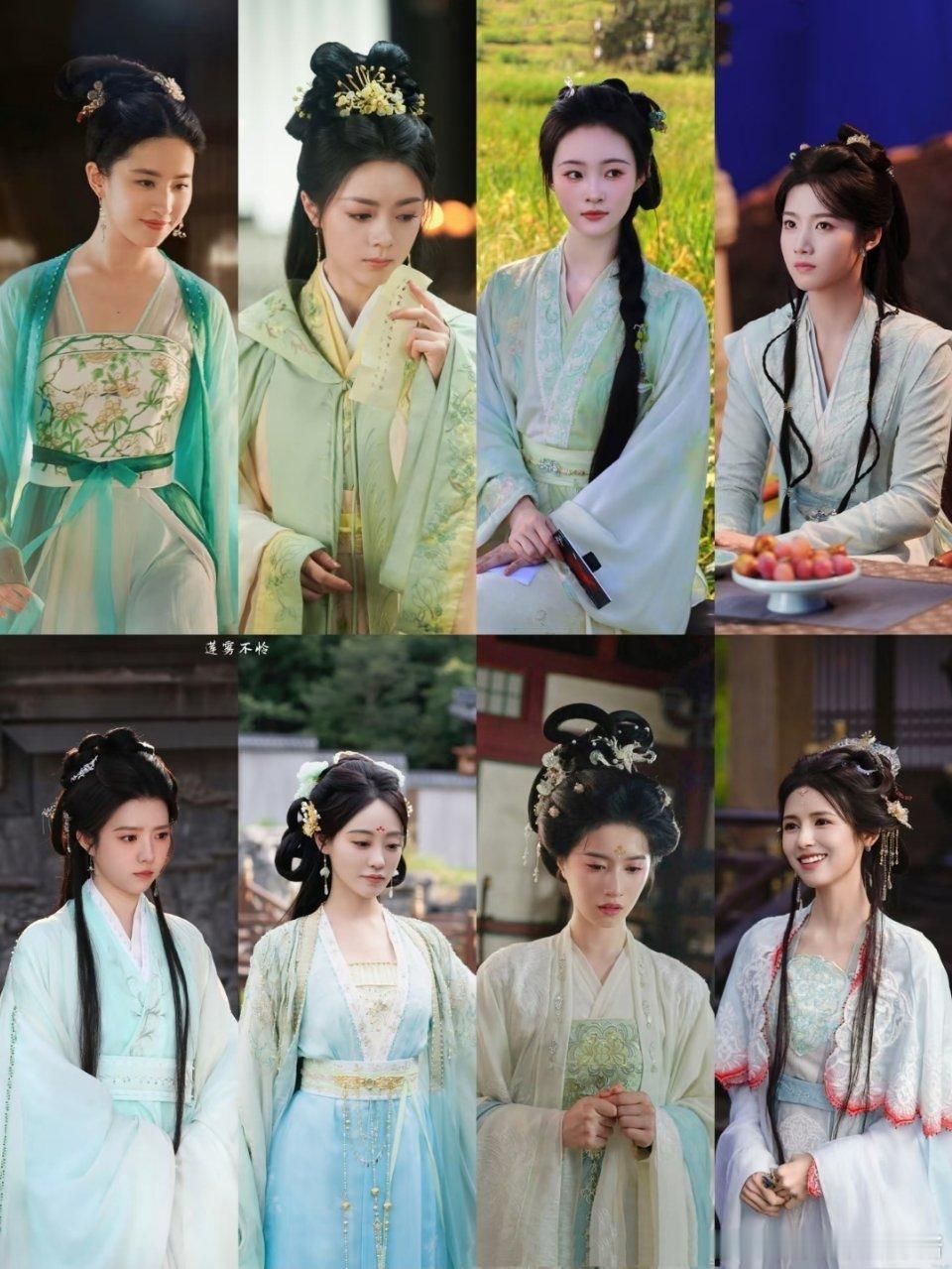 女明星青绿色造型，谁最清新亮眼?是陈都灵 白鹿，还是迪丽热巴 王影璐，亦或是刘亦