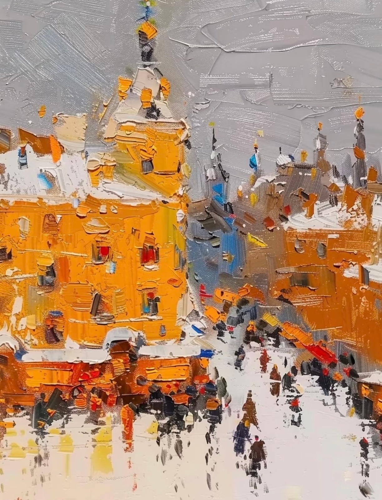 乌克兰艺术家Daniil Volkov，擅长以大色块、大笔触的厚涂手法进行作画，