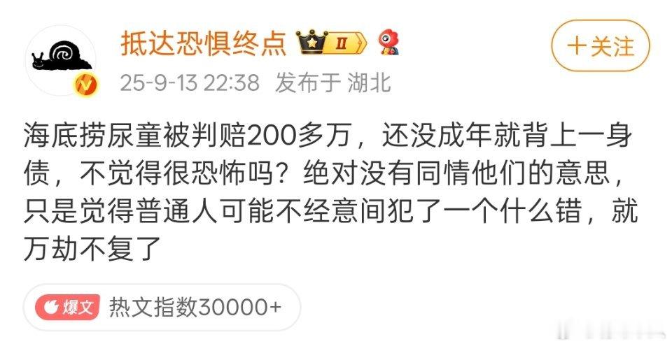 这有啥值得同情的？道歉有用的话，还要警察干嘛？往海底捞尿尿的这俩货都17岁了，不
