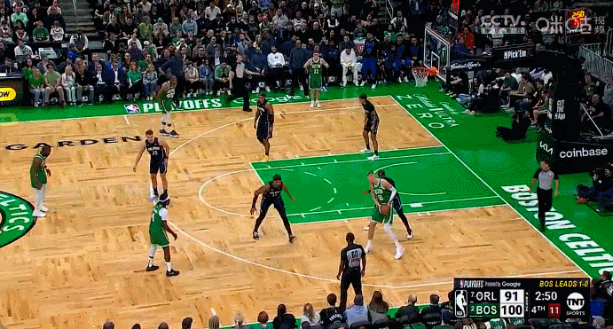 普理查德定律：每场一个篮下逆天2+1凯尔特人vs魔术nba季后赛 ​​​