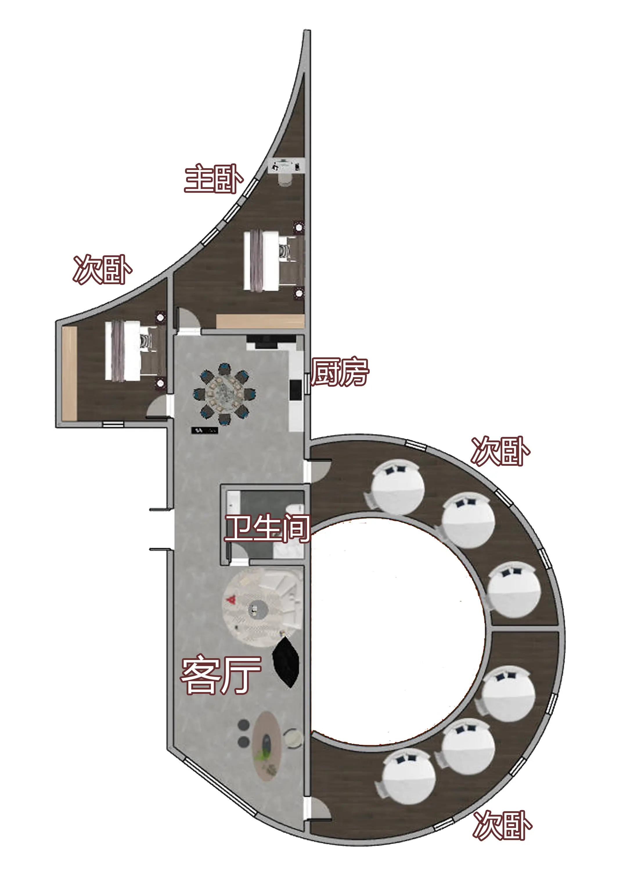 这户型无敌了。是不是