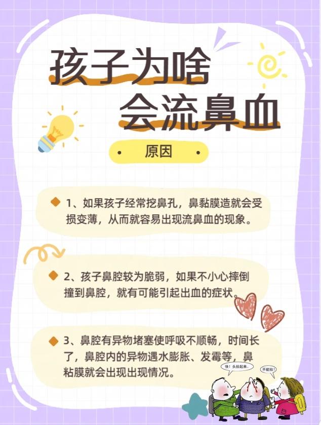 【孩子流鼻血是什么原因引起的？】
 
周末，爸爸带孩子去游乐场玩，路上孩子突然流