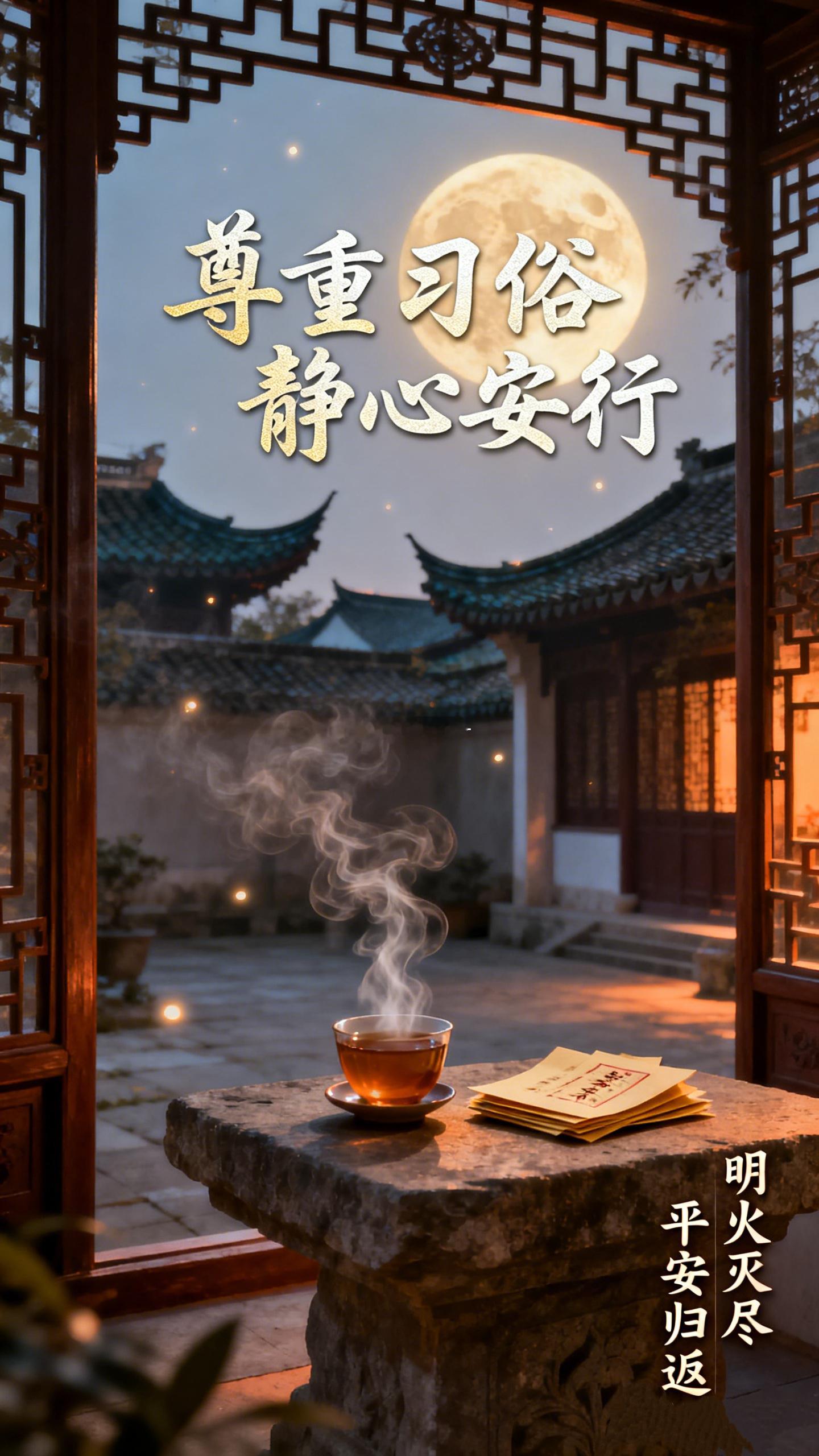 中元将近，奶奶想叮嘱几句，大家出门稍微留意些就好。路边若见到香烛、纸灰或是供品，