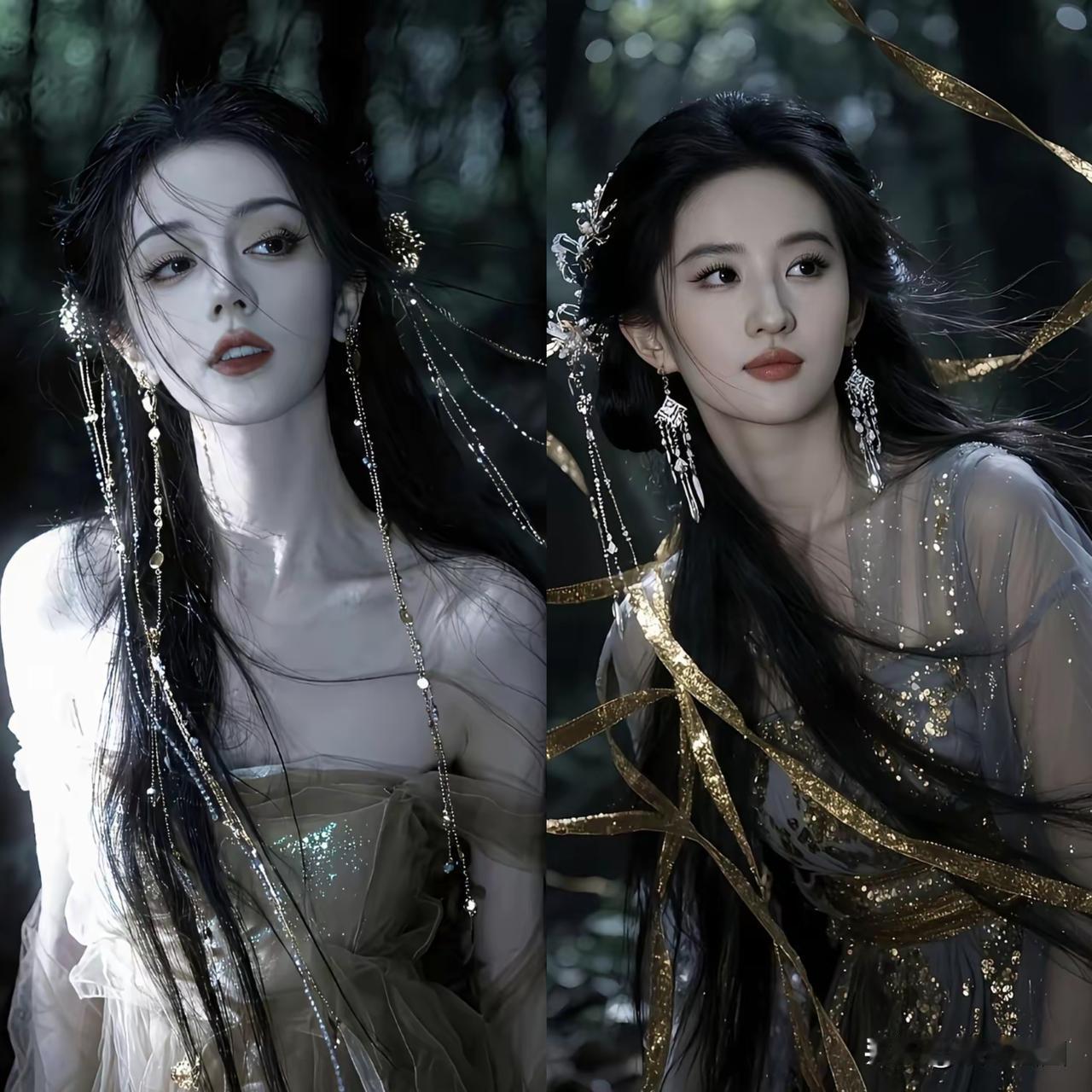 就这个风格
这两张图
热巴艳丽
刘亦菲仙气
没法选