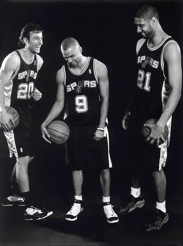 Manu Ginobili, Tony Parker, and Tim Dunc