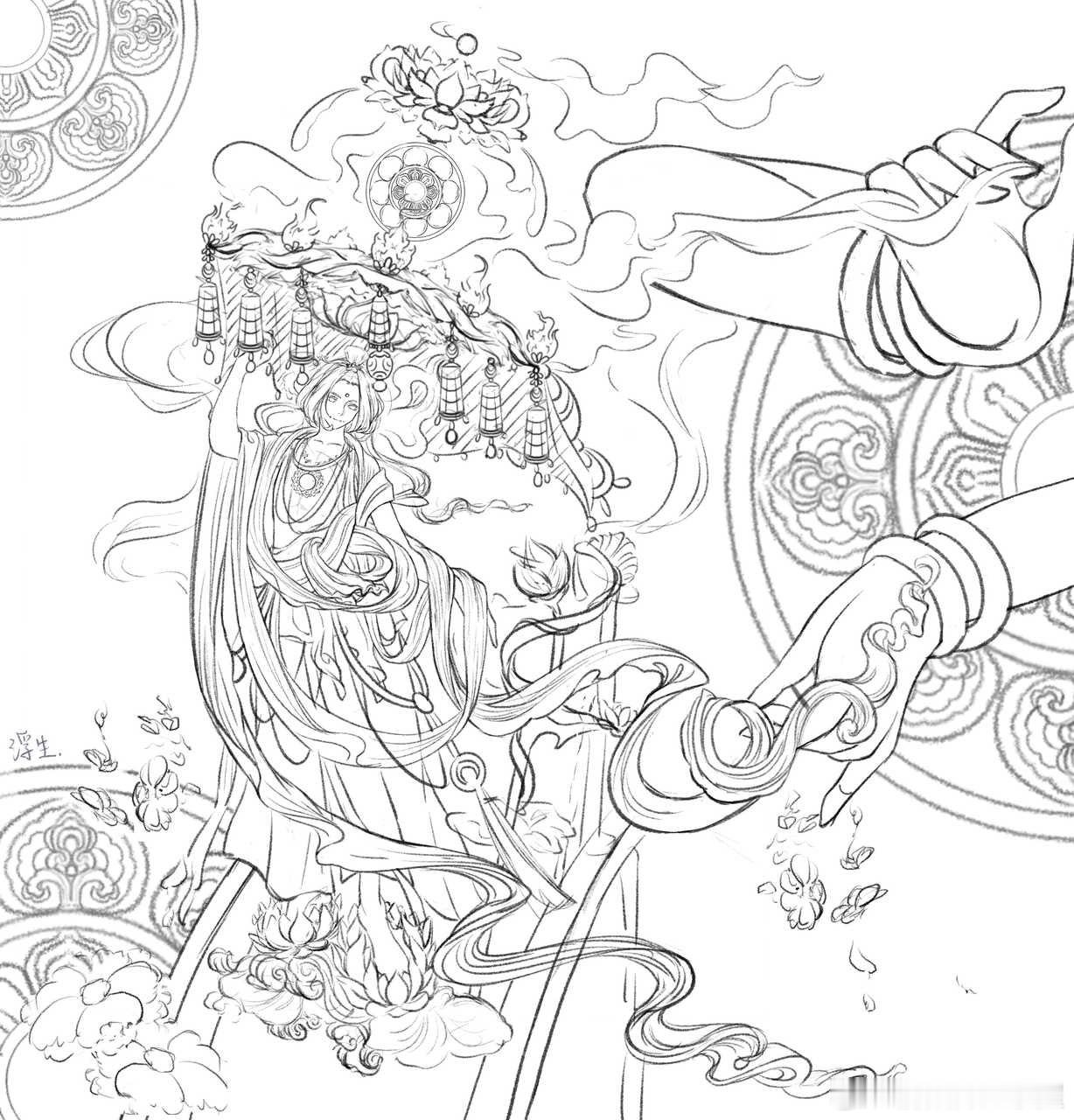 “屋屋宝下午好（啃翻到了年初画的寻香行请大家吃本来想投百绘罗衣然后没肝画了hhh