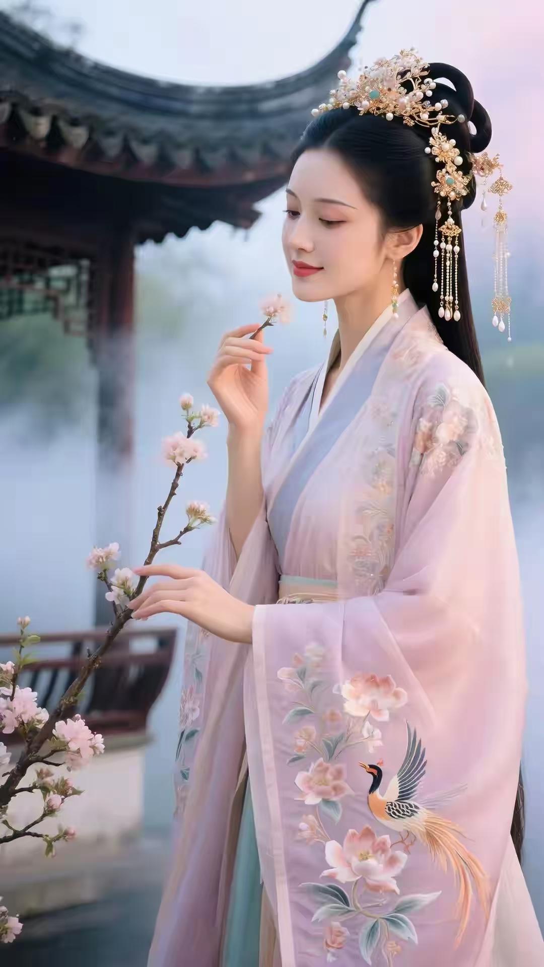 落梅风·佳人韵致
如兰雅，秀韵存，
绰风姿、胜仙娇俊。
雍容媚藏高贵品，
待何人