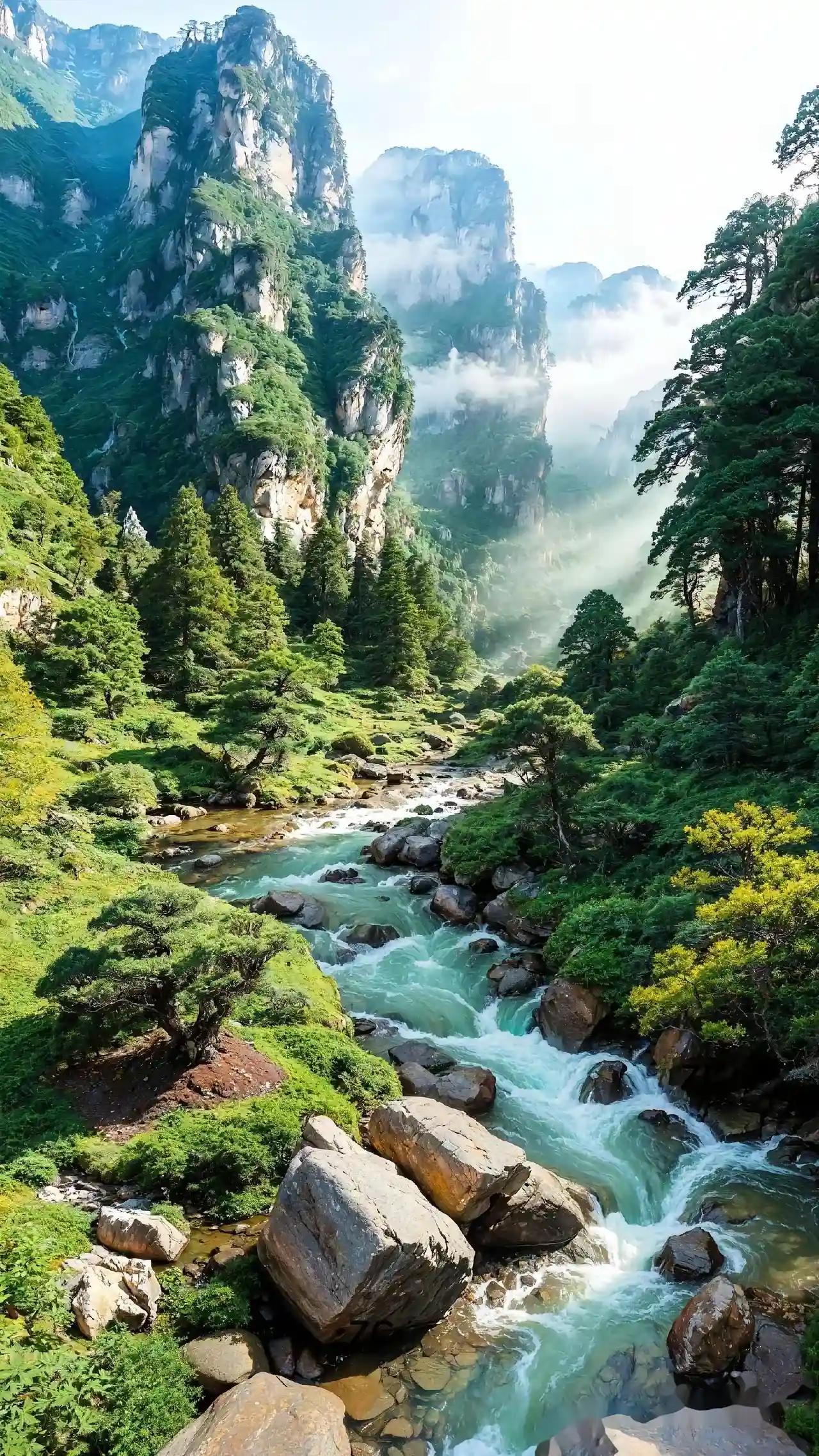 上联：浅浅深深河中水，
下联：曲曲弯弯山里路。