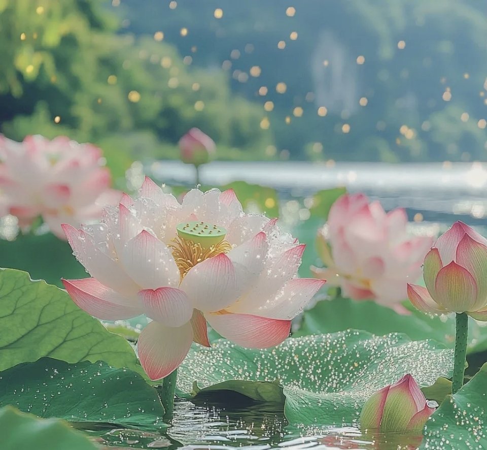 清新雅致荷花 