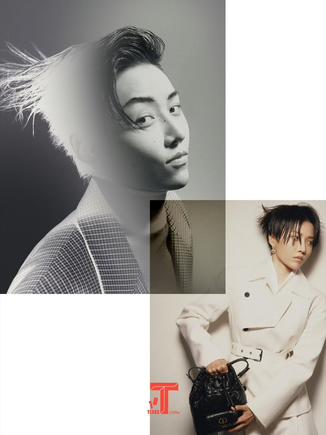 刘雨昕T锦绣五月刊封面 刘雨昕身着 Dior 新季系列服装，登上《T Magaz