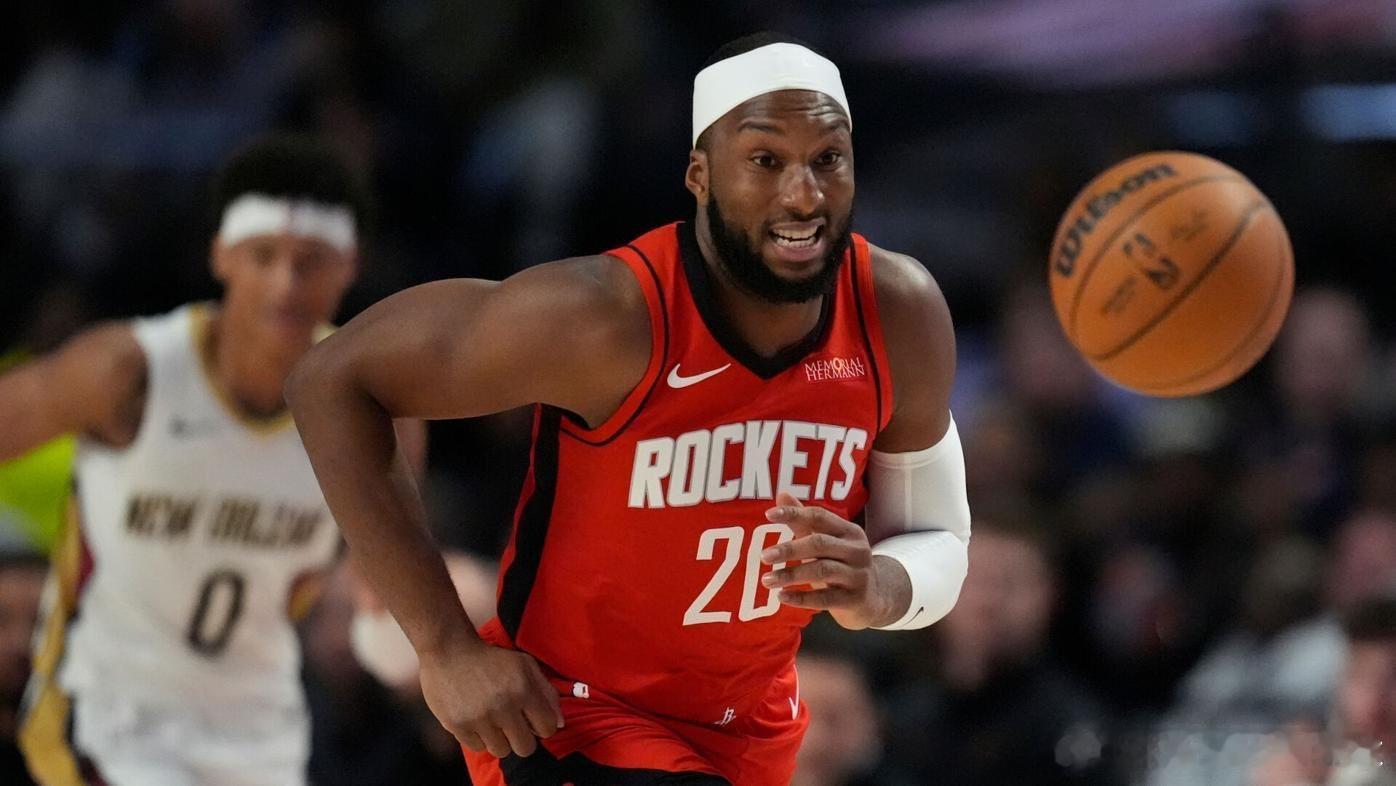 在休斯顿的前四场比赛中，乔什·奥科吉场均得分接近 10 分，投篮命中率为 64.