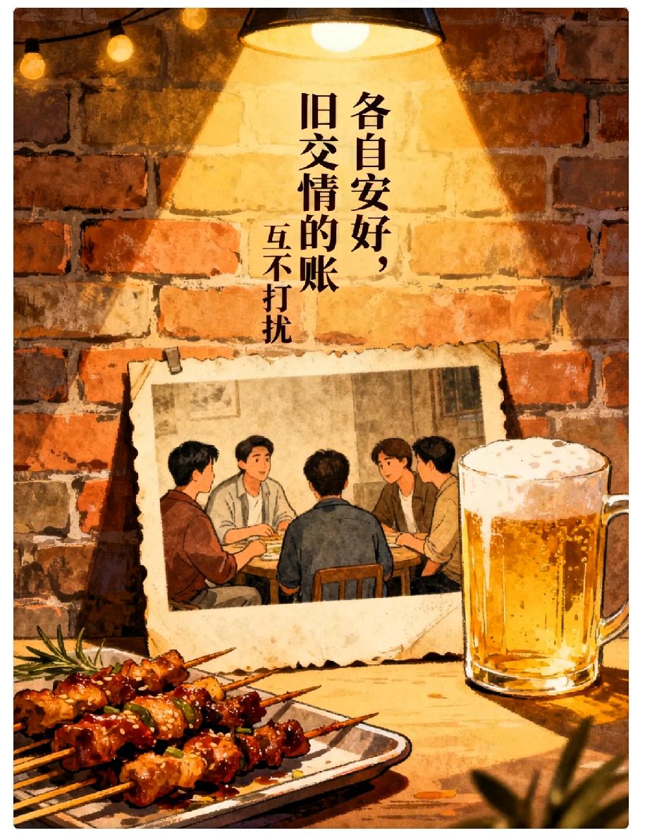 人到中年，慢慢不想随便结交新朋友，老朋友也会选择性来往。

为什么？因为你会发现