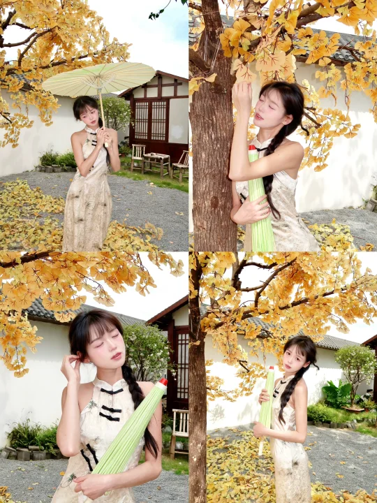 银杏浓度达100%｜广州新中式秋天ccd拍照姿势