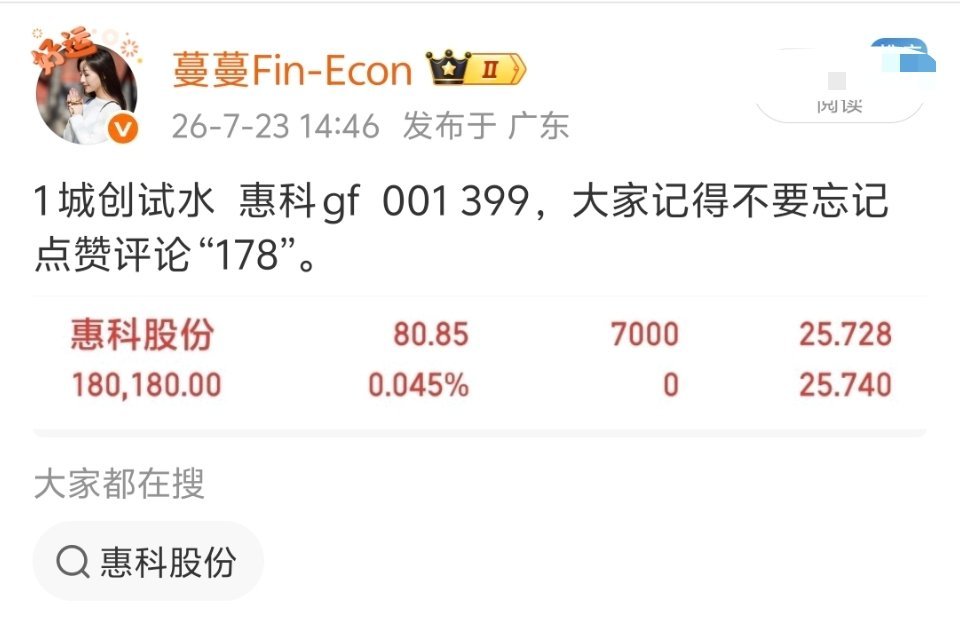 惠科   一成创，小亏止损下车。。 