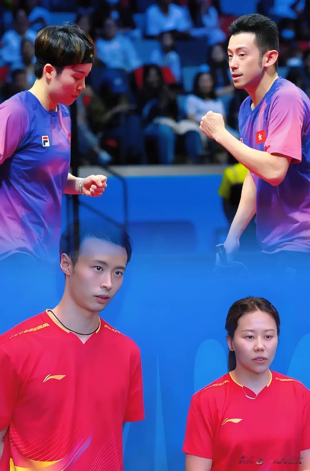 昨晚的第十五届全运会乒乓球混双1/8决赛最后两场争夺，福建的郑培锋/李仁思佳3-