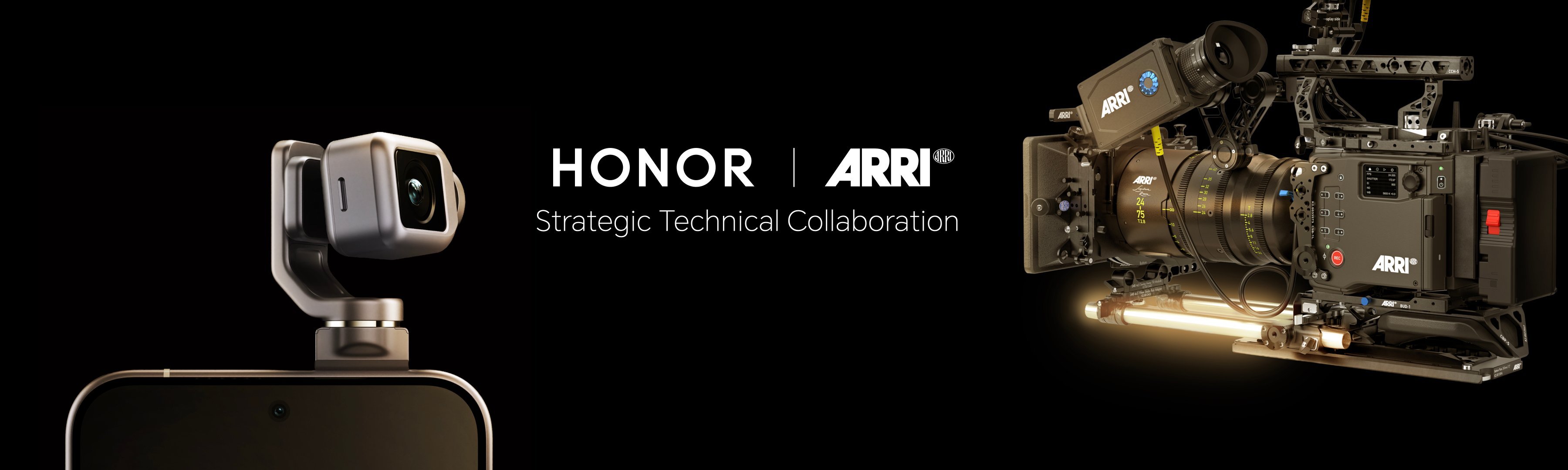 哇塞，荣耀与阿莱（ARRI）合作啦！这可是享誉全球的影像设备品牌呀。荣耀和阿莱在