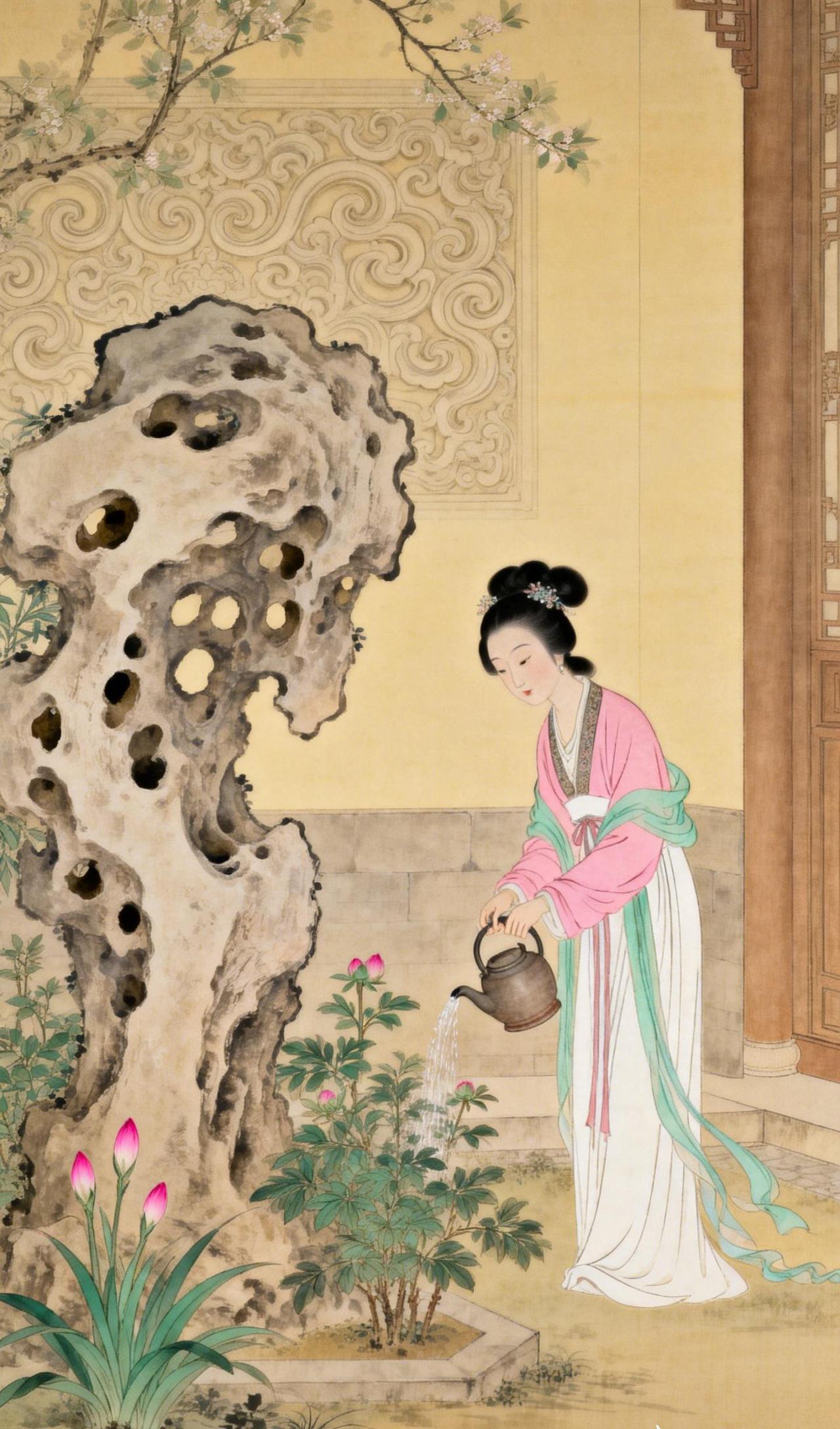庭院清欢，古卷佳人｜工笔画里的东方诗意

一卷工笔，绘尽古典女子的雅致日常。
游