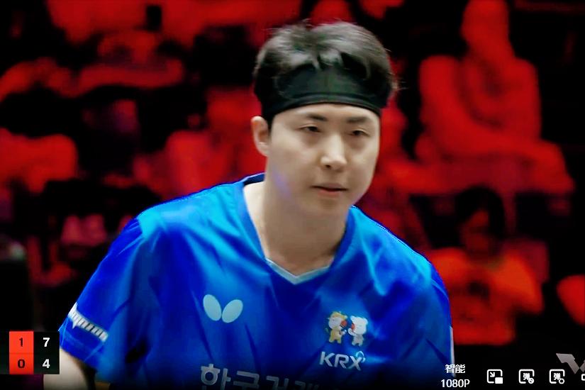 突发！林钟勋发球回抛被罚分！
林钟勋发起挑战，
结果回抛角度是32度。

第一局