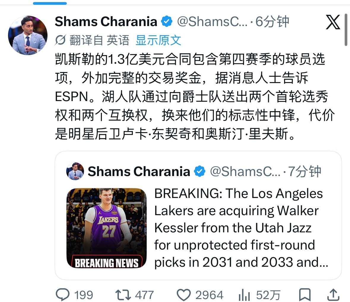 詹姆斯球迷都以为湖人疯了 其实人家都安排好了 首轮说出就出 1.3亿说给就给湖人