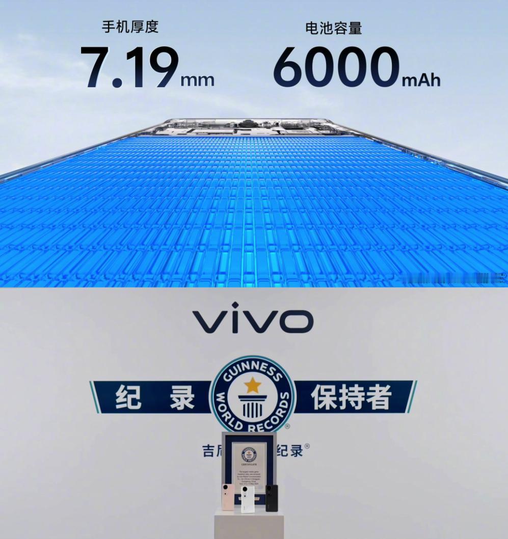 vivo在电池方面，有点东西。轻薄同时大电池，能量密度拉满。