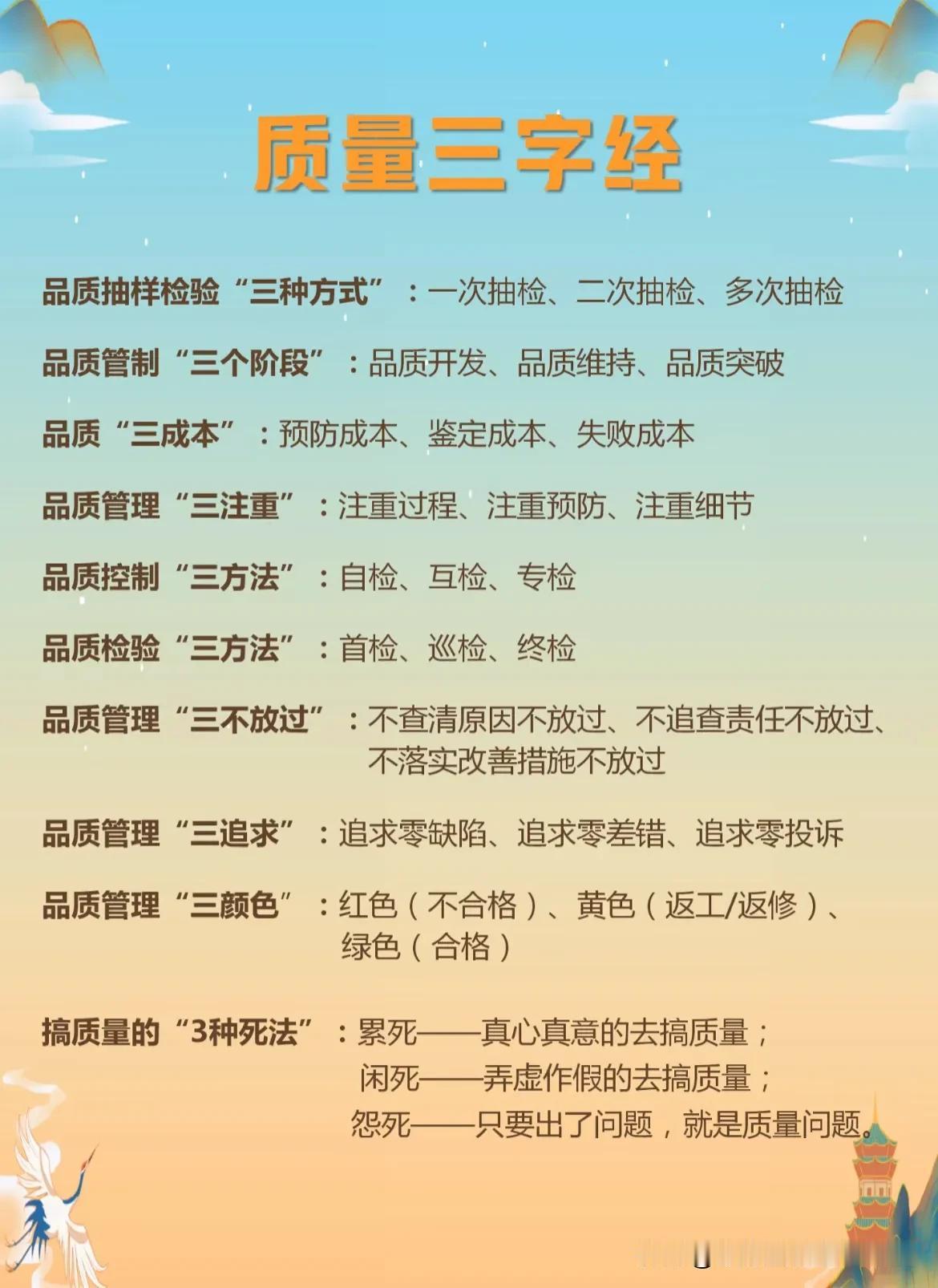 质量三字经