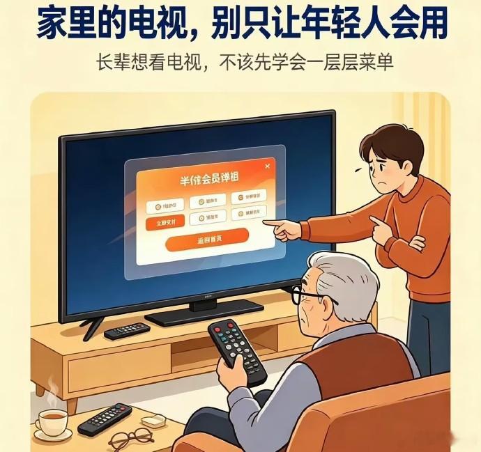 为什么老人越来越不会用电视了每次一回家就听见爷爷奶奶念叨，还是老电视省心，一开就
