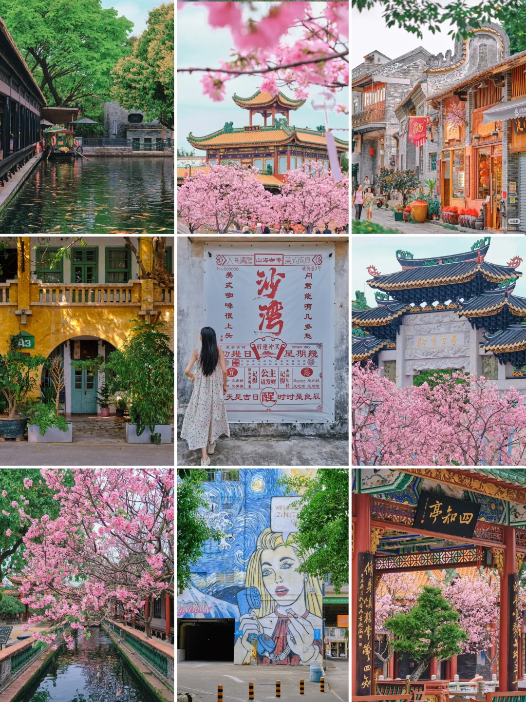 广州沙湾一日游🌸樱花+古镇简直太治愈了❗️