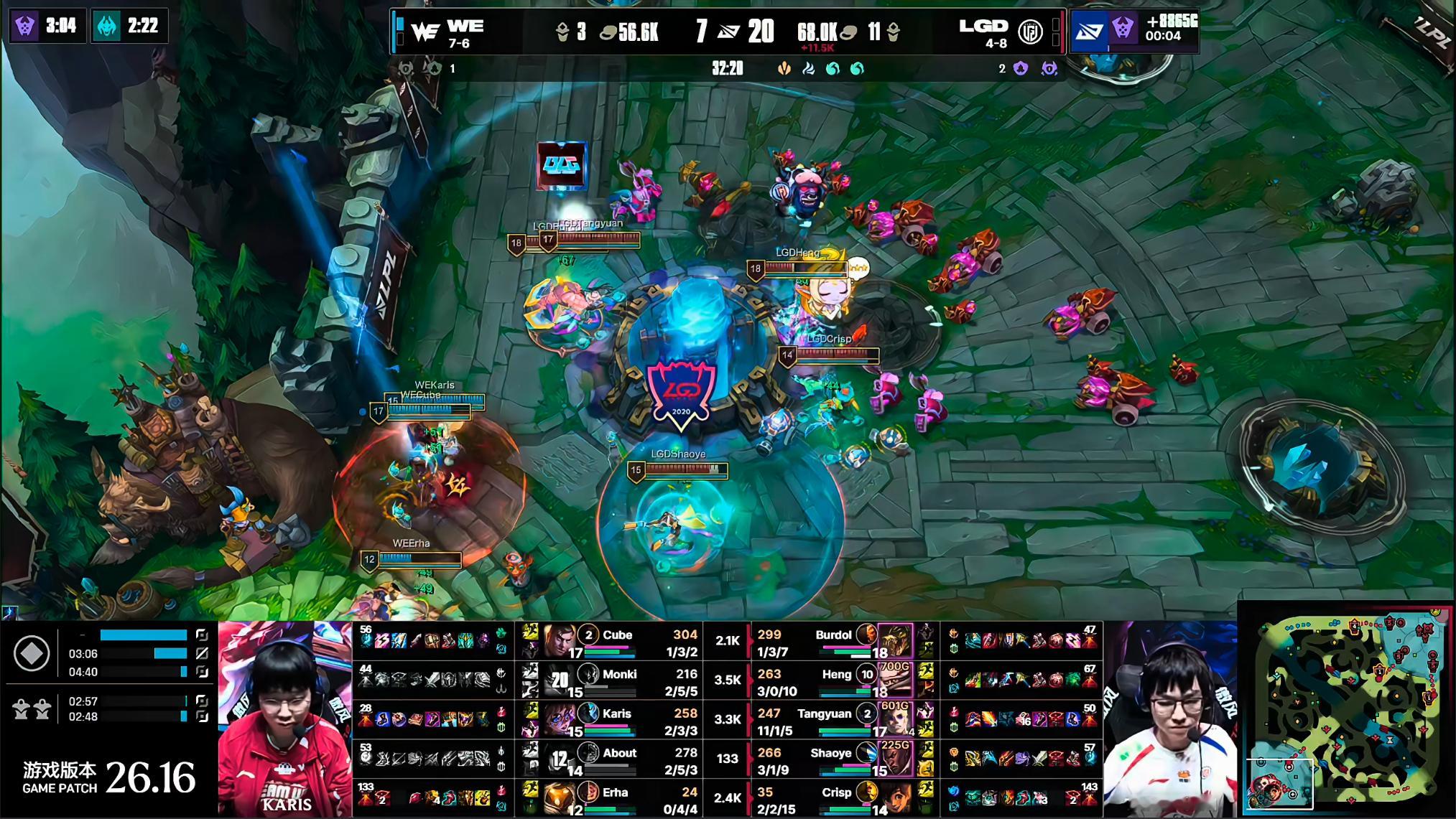 LGD 1-1 WELGD晋级季后赛！圆神启动！对线游走支援抢龙！这两场都是极大