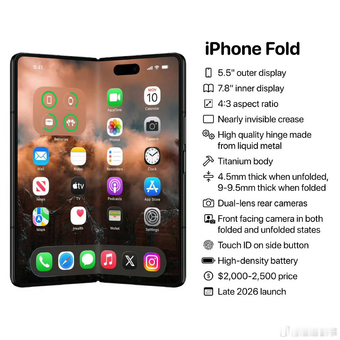 曝折叠屏iPhone今秋启动生产我不太理解为什么很多人钟情于折叠屏，但从哲学的角