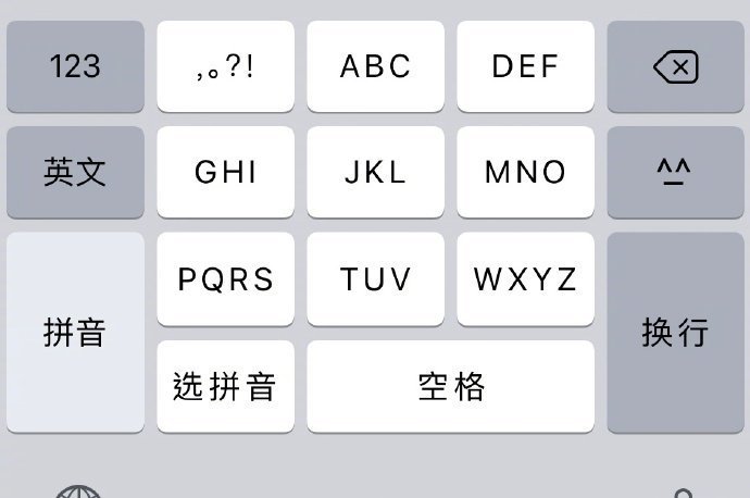 用九宫格输入法，连续按四下5，看看会打出什么东西出来 