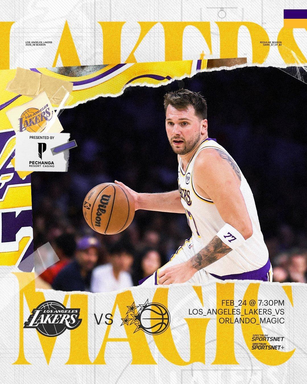 一会儿看湖人打魔术，稳不？NBA