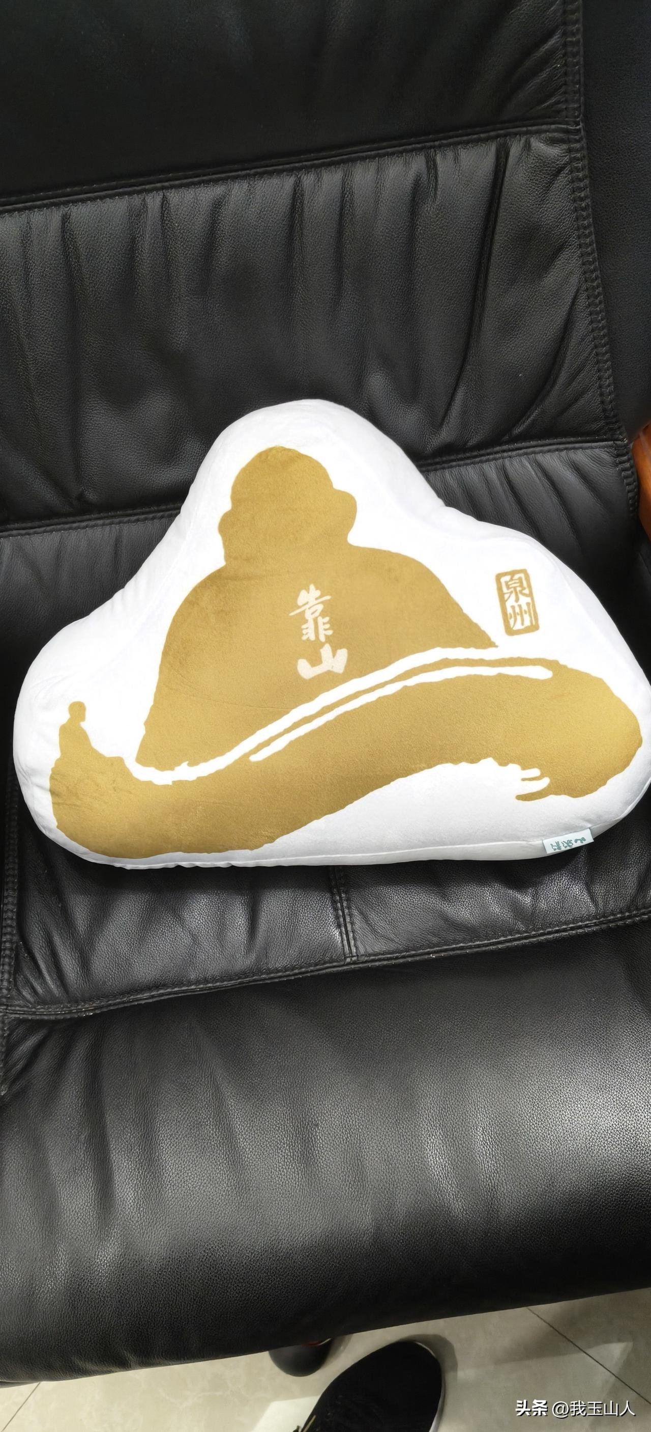 朋友送了我一个抱枕，哈哈，我有"靠山"了。😎

感觉这抱枕设计创意好得很，有老