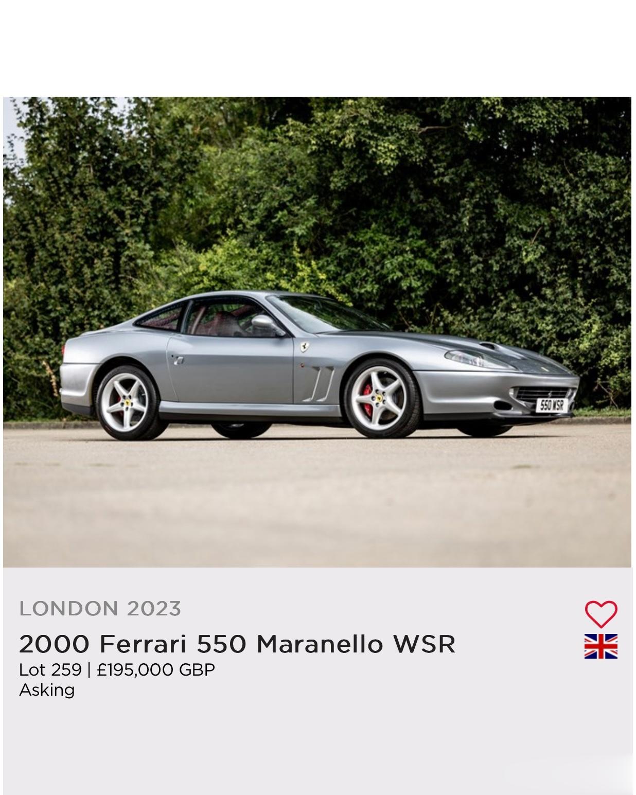 苏富比这是也感受到寒意了？流拍的车直接开始标价卖[允悲] ​​​